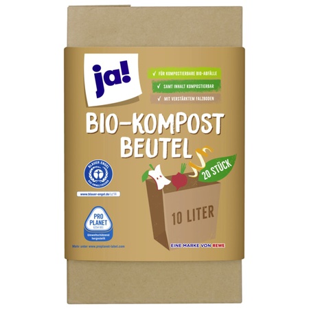 Ja! Biokompostbeutel 10l, 20 Stück