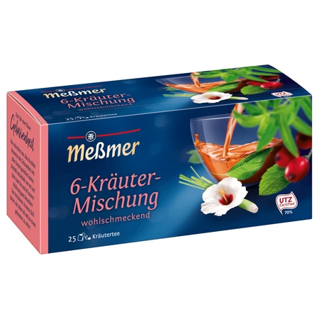 Meßmer Tee Kräuter pur 50g, 25 Beutel