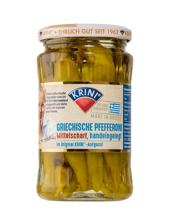 Krini Griechische Pfefferoni, mittelscharf 370ml