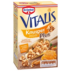 Vitalis Knuspermüsli Plus Honig Mandel 450gr