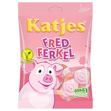 Katjes Fred Ferkel 200g (Schaumzucker mit Fruchtgummi - Vegetarisch)