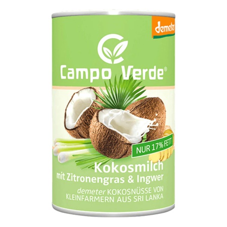Campo Verde Bio Kokosmilch, Zitronengras, Ingwer 400ml