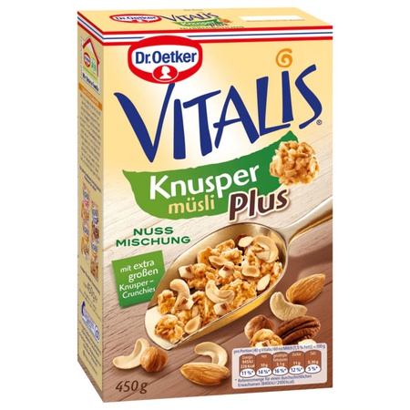 Vitalis Knusper Müsli Plus Nuss 450gr