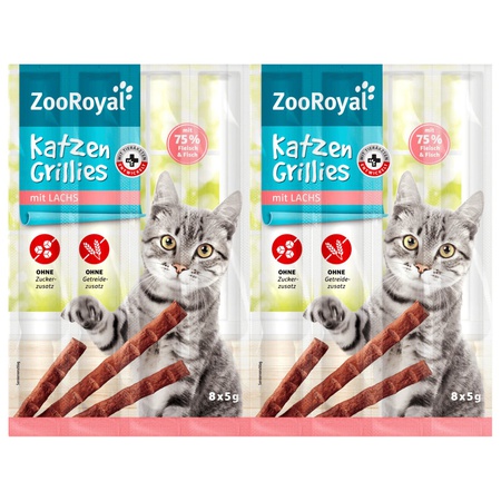 ZooRoyal Katzen-Grillies mit Lachs 8x5g