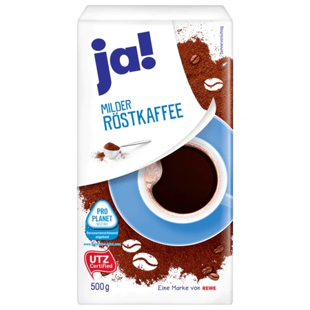 ja! Milder Röstkaffee 500g - Gemahlener Röstkaffee