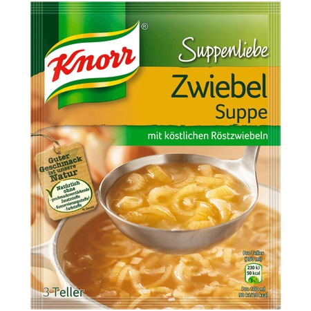 Knorr Suppenliebe Zwiebel Suppe 3 Teller