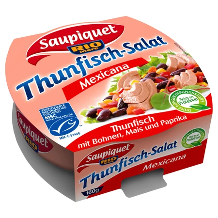 Saupiquet  Thunfisch-Salat Mexicana 160g - Rio Mare, Salat aus Gemüse und Thunfisch