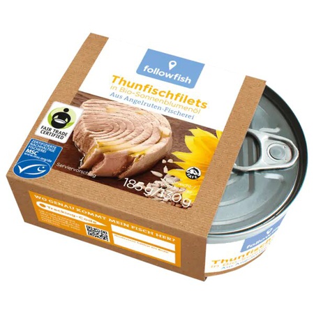 Followfish Thunfischfilets in Bio-Sonnenblumenöl 130g