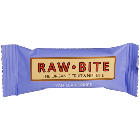 RAWBITE Bio Riegel Vanilla Berries 50g - Riegel aus Trockenfrüchten und Nüssen