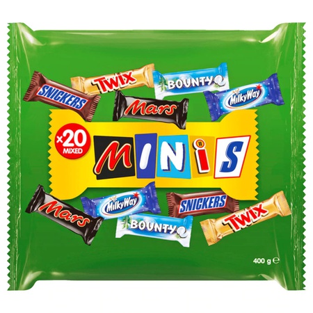 Minis Mixed Minis 20 Schokoriegel 400g