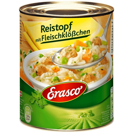 Erasco Reistopf mit Fleischklößchen 800g