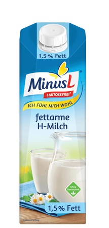 MinusL Milch Lactosefrei 1,5% 1l