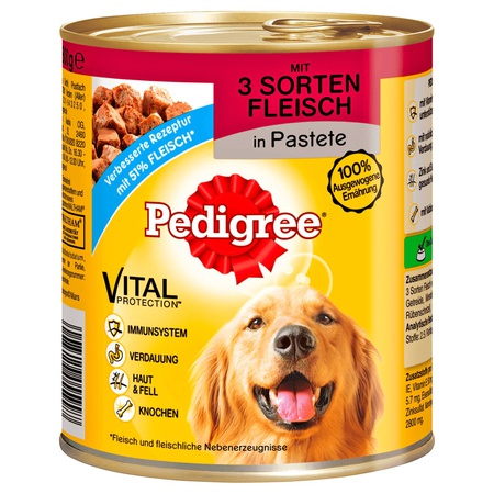 Pedigree 3 Sorten Fleisch Classic 800g