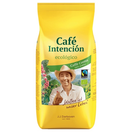 Cafe Intencion ecologico Bio Cafe Crema 1 Kg - Bio Röstkaffee gemahlen J. J. Darboven