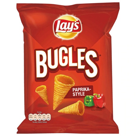 Lay's Bugles Paprika 100g (Maissnack mit Käsegeschmack)