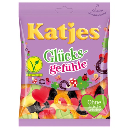 Katjes Glücksgefühle 200g (Fruchtgummi und Lakritz)