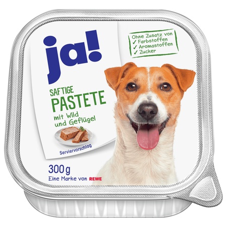 Ja! Saftige Pastete mit Wild 300g (Hundenahrung)