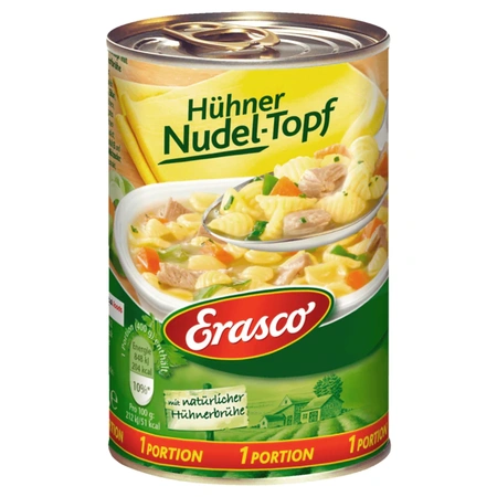 Erasco Hühner-Nudeltopf mit natürlicher Hühnerbrühe 400g