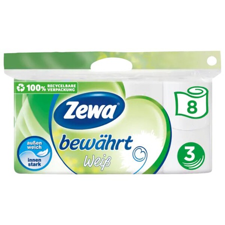 Zewa Toilettenpapier bewährt weiß 8x150 Blatt