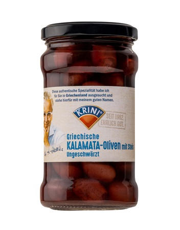 Krini Griechische Kalamata Oliven mit Stein 315ml
