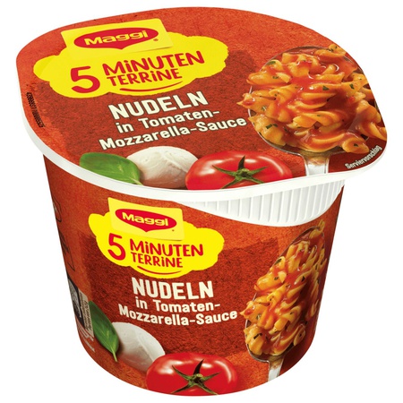 Maggi 5 Minuten Terrine Nudeln in Tomaten-Mozzarella Sauce 55g