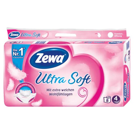 Zewa Ultra Soft Toilettenpapier 4-lagig 8x150 Blatt