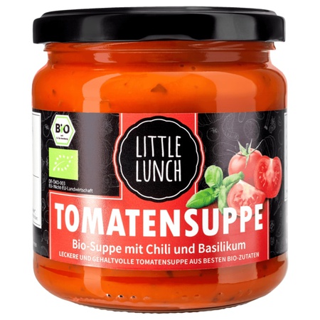 Little Lunch Bio Tomatensuppe mit Chili und Basilikum 350 ml