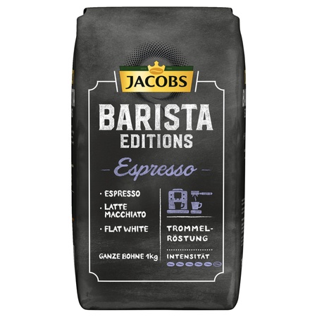 Jacobs Barista Espresso Kaffeebohnen 1 Kg (Röstkaffee, ganze Bohnen)