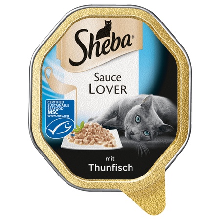Sheba Sauce Lover mit Thunfisch 85g (Katzenfutter-Tiernahrung)