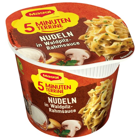 Maggi 5 Minuten Terrine Nudeln in Waldpilz-Rahmsauce 56g