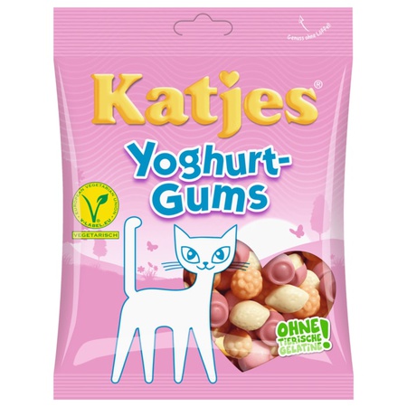 Katjes Yoghurt Gums 200g (Fruchtgummi und Magermilchjoghurtpulver)