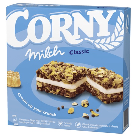Corny Milch Classic 4x30g - Cerealienschnitte mit 30% Milchcreme