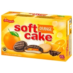 Griesson Soft Cake Orange 300g - Zartes Gebäck mit fruchtiger Füllung und Schokolade