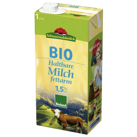 Schwarzwälder Bio H Milch 1,5% 12x1l