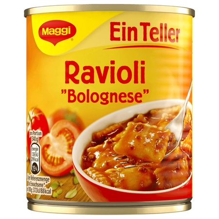 Maggi Ein Teller Ravioli Bolognese 340g