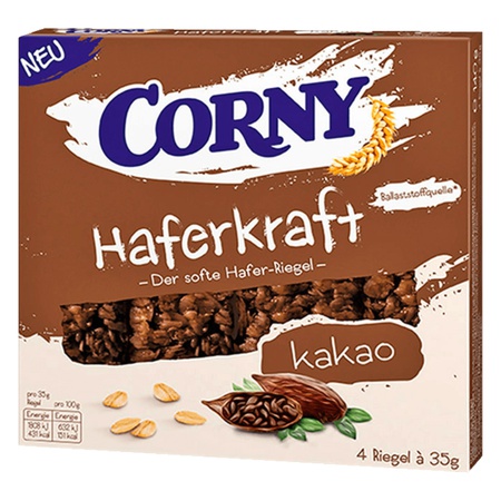 Corny Haferkraft Kakao 4x35g - Hafer Kakao Riegel